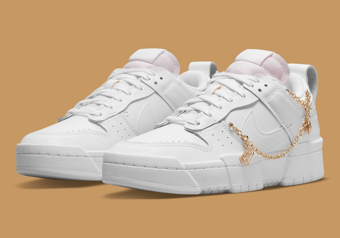 Nike Dunk Low Disrupt White Metallic Gold Do5219 111 9