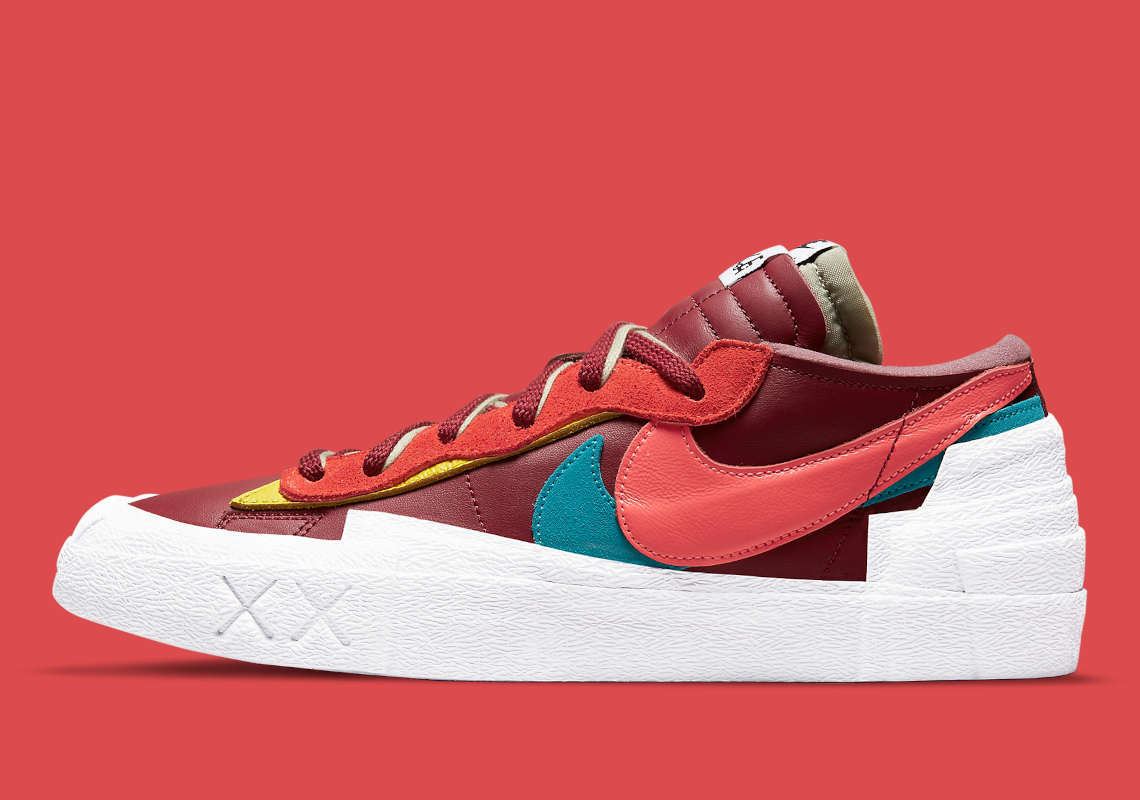 Kaws Sacai Nike Blazer Low Team Red Dm7901 600 2
