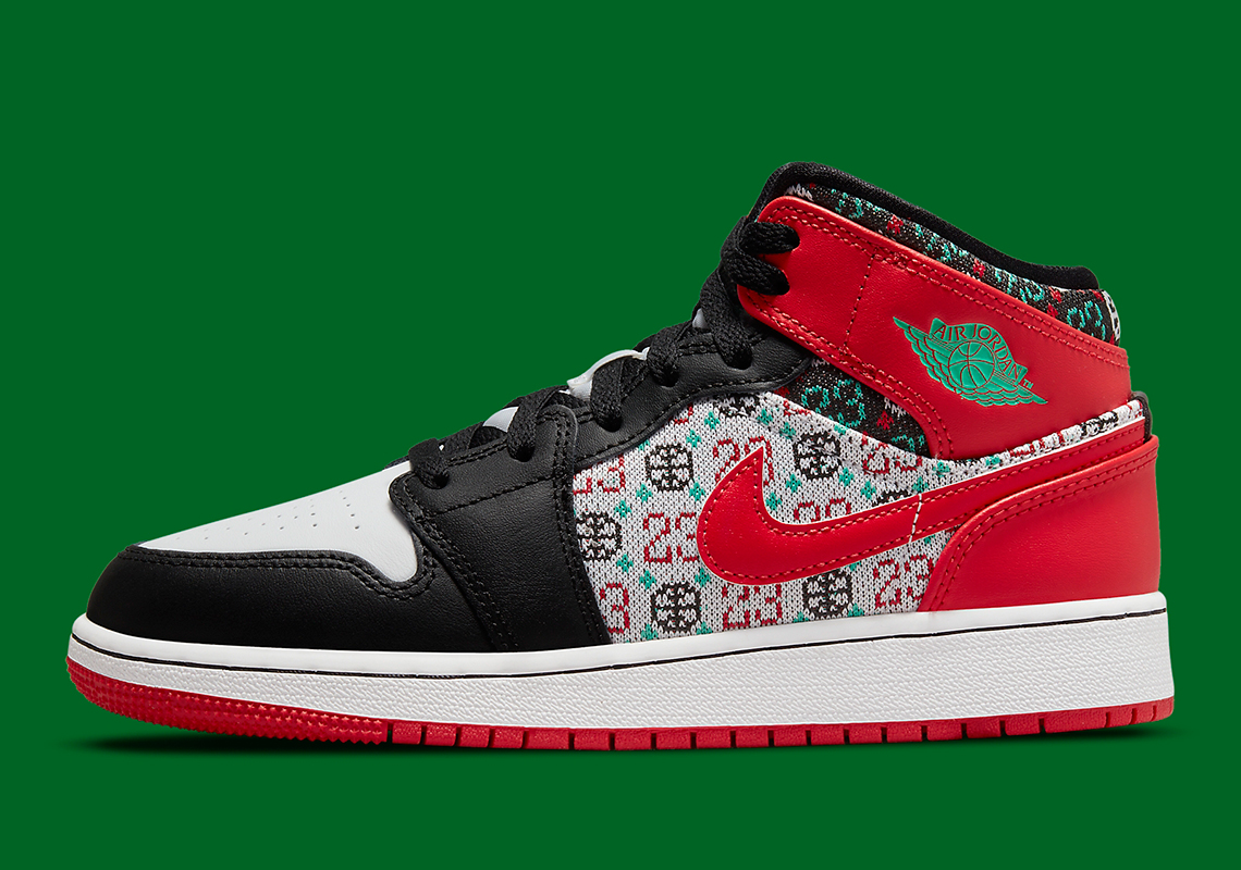 Unwrap The Air Jordan 1 Mid "Ugly Christmas Sweater" On November 30th