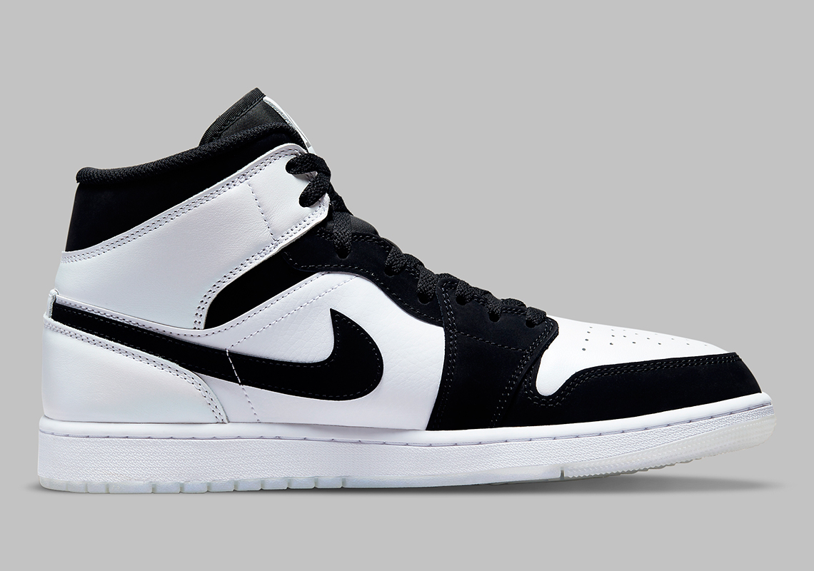 Air Jordan 1 Mid White Black Diamond Shorts 4