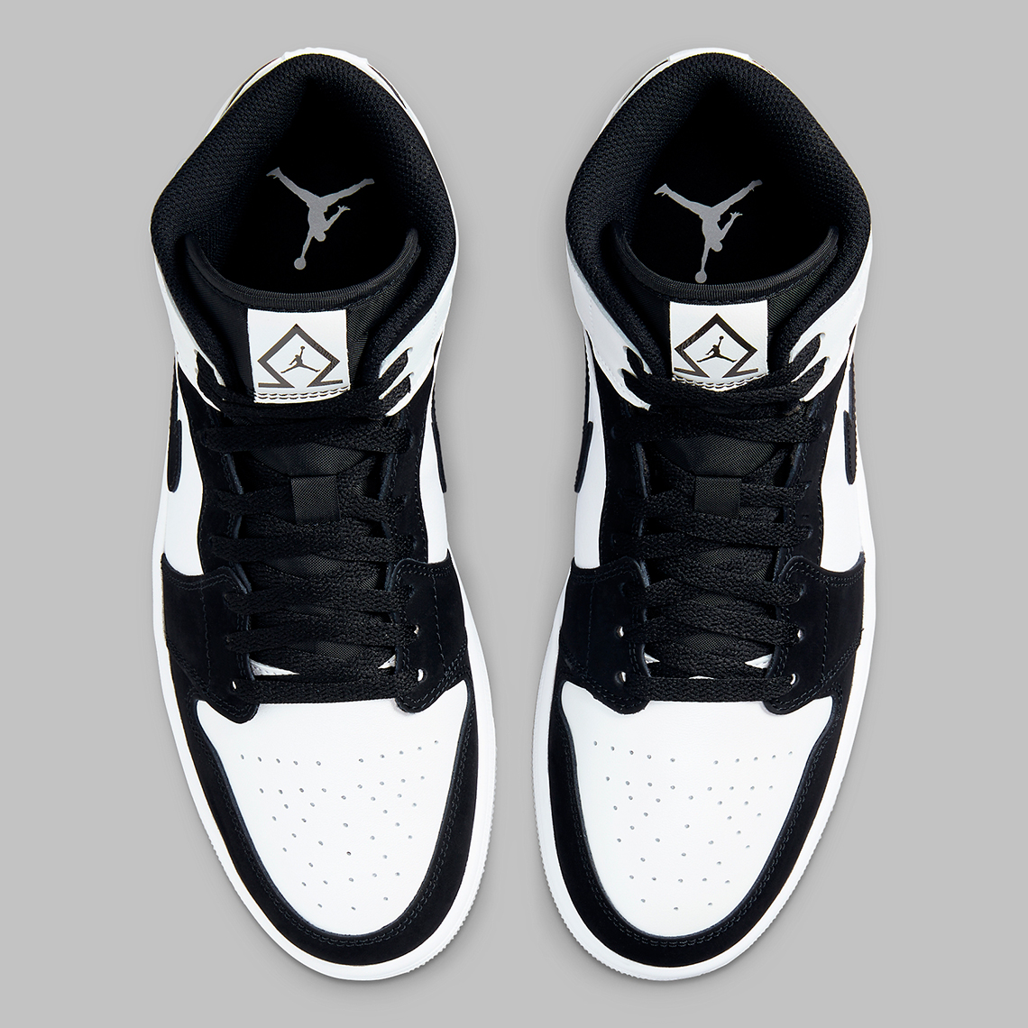 Air Jordan 1 Mid White Black Diamond Shorts 5