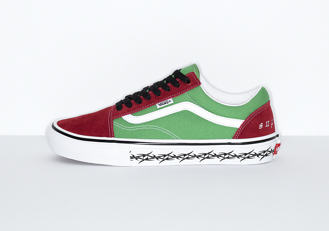 Supreme Vans Old Skool Green Fw21