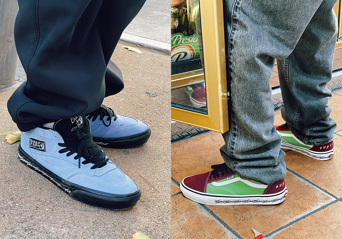 Barbed Wire Graphics Adorn Supreme And Van's Newest Set Of Half Cabs And Old Skools