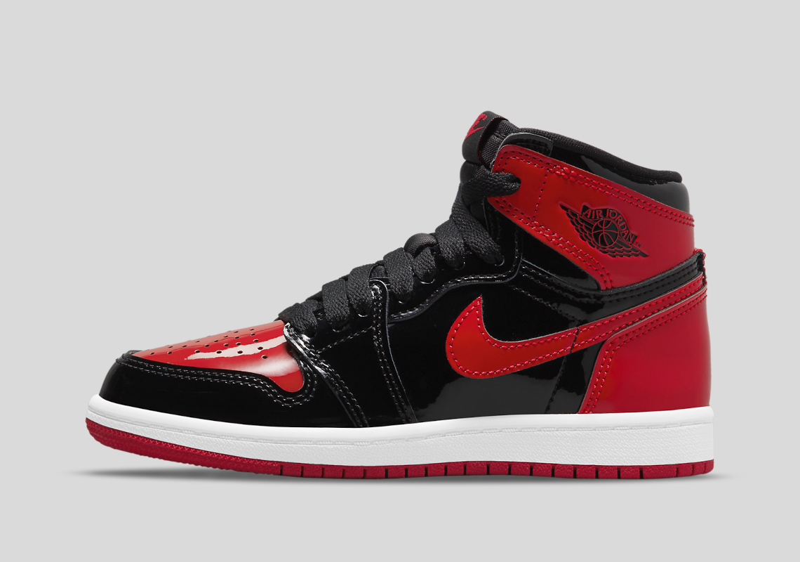 Air Jordan 1 Retro High Og Patent Bred Kids 4