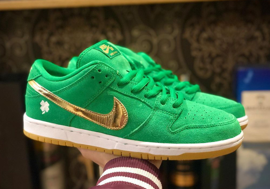 You'll Need Some Luck Getting A "W" On The Nike SB Dunk Low "St. Patrick's Day" Releasing March 2022