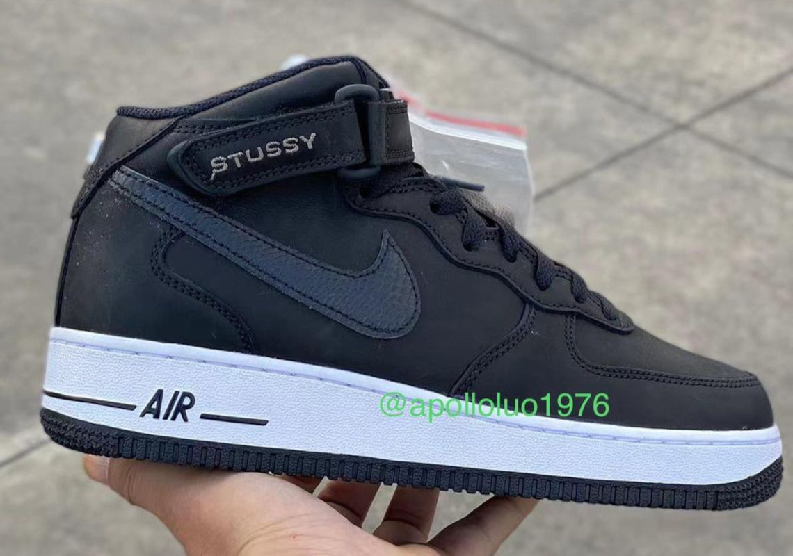 Stussy's Second Nike Air Force 1 Mid Goes Stealth-Mode