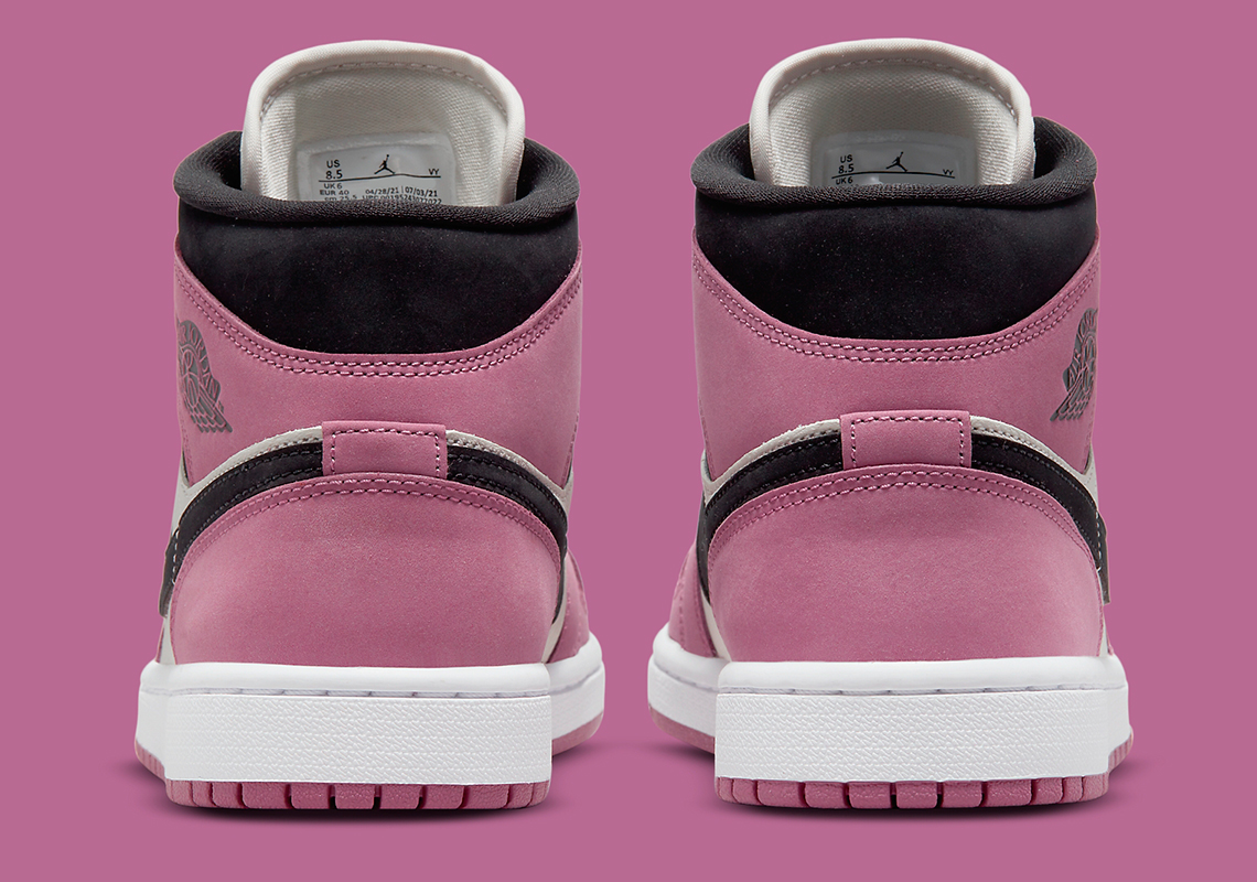 Air Jordan 1 Mid Berry Black White 4