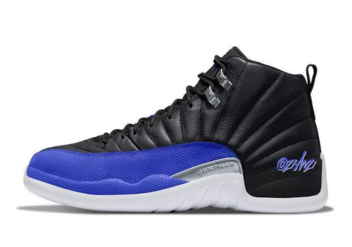 Air Jordan 12 Womens Black Hyper Royal White July 2022