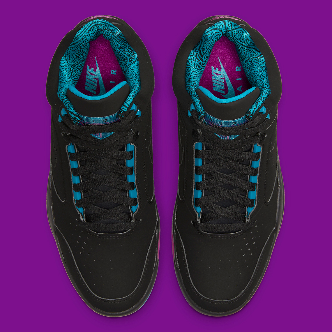 Nike Air Flight Lite Black Aqua Grape Dq7687 002 5