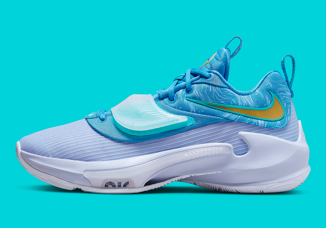 Nike Zoom Freak 3 Dutch Blue Metallic Gold Ghost Dynamic Turquoise Da0694 401 5