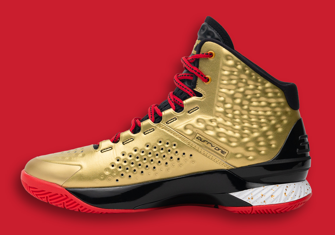 Ua Curry One Metallic Gold All America Basketball Camp Retro 2