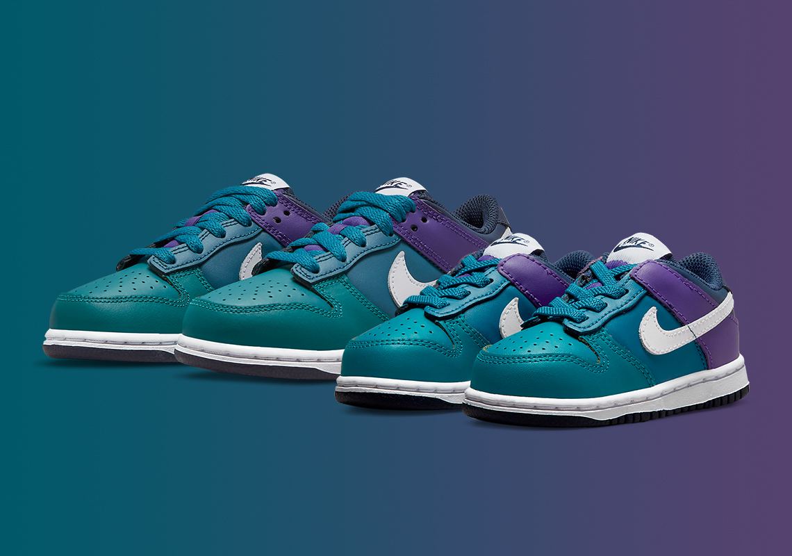 Nike Caters To Its Younger Crowd With Teal And Purple Dunk Low