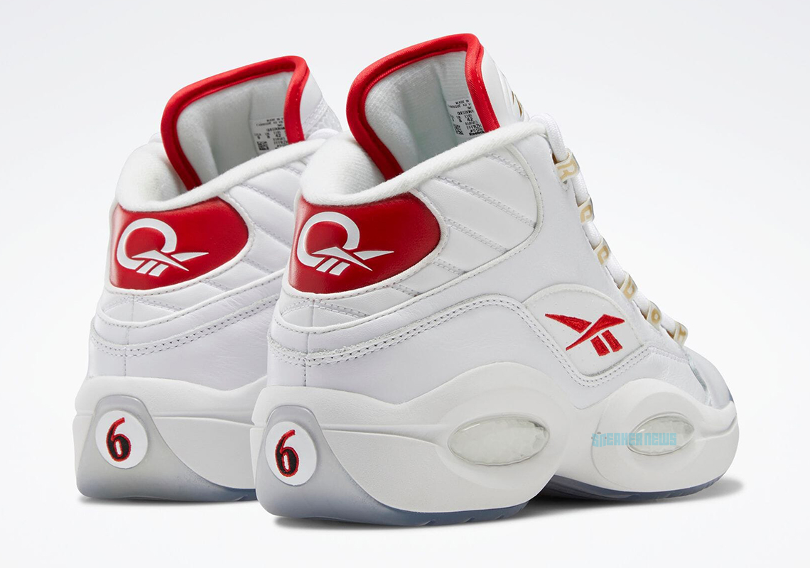 Reebok Question Mid White Red Gold Julius Erving Dr J 3 1