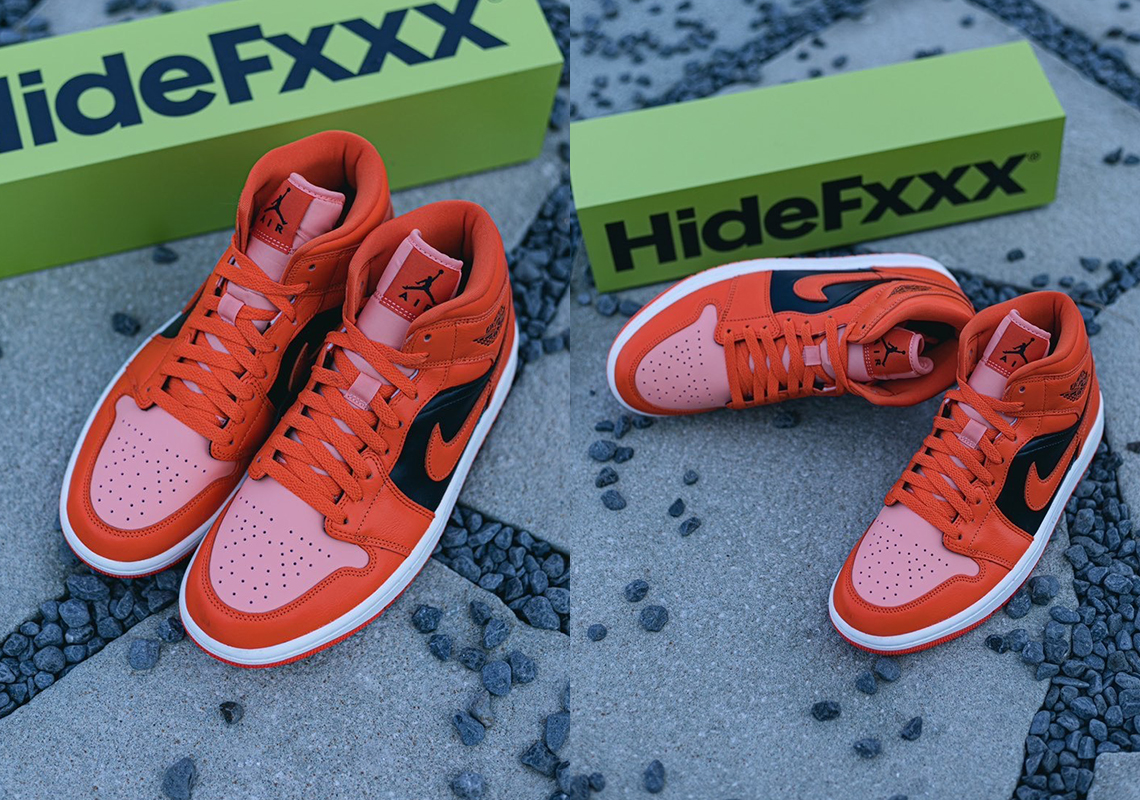 Air Jordan 1 Mid Orange Black Halloween 5