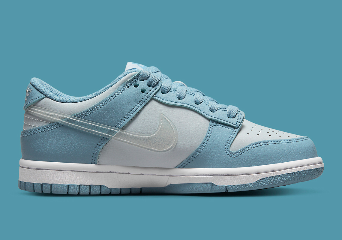 Nike Dunk Low Blue Clear Swoosh Release Date 6