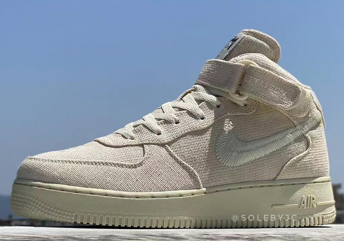 Stussy Nike Air Force 1 Mid Fossil 6