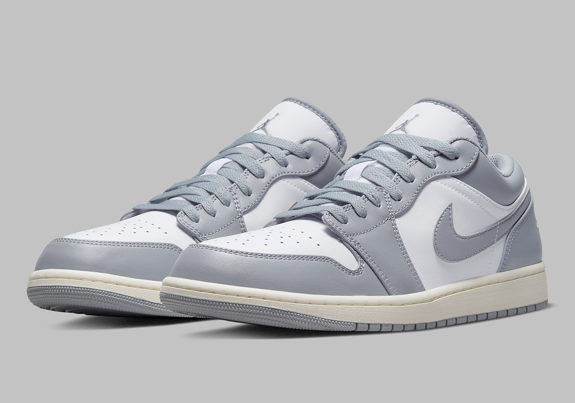 The Air Jordan 1 Low Dresses Up In "Vintage Grey"