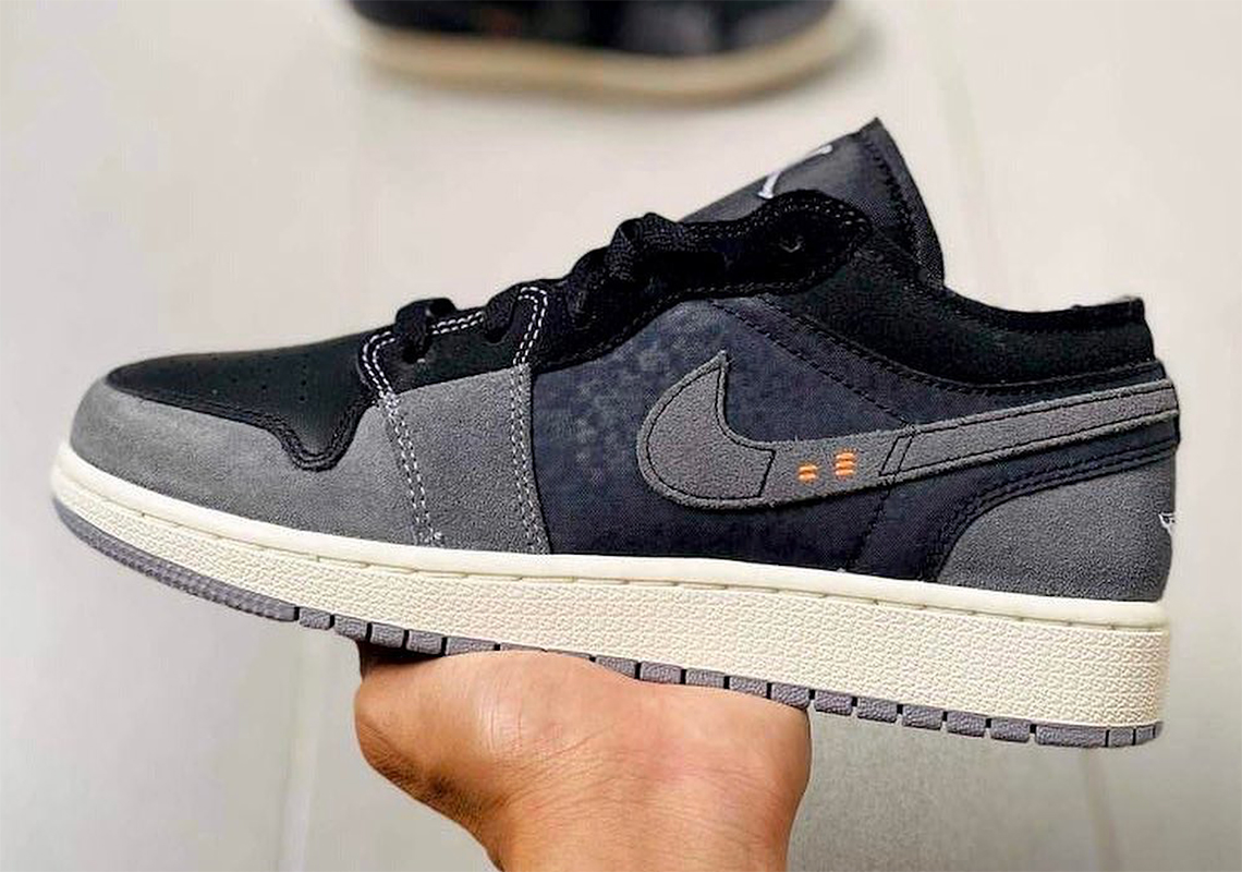 The Air Jordan 1 Low “Inside Out” Appears In A Black/Grey Base