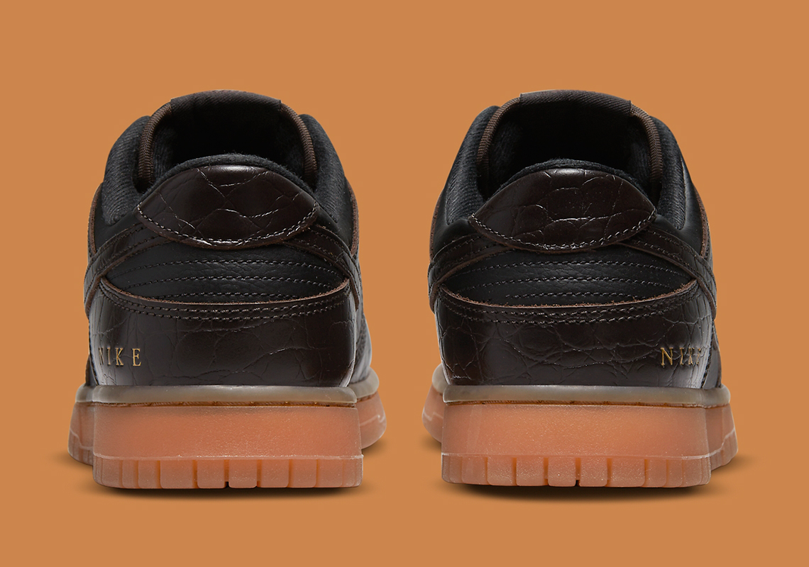Nike Dunk Low Brown Croc Gum Dv1024 010 5