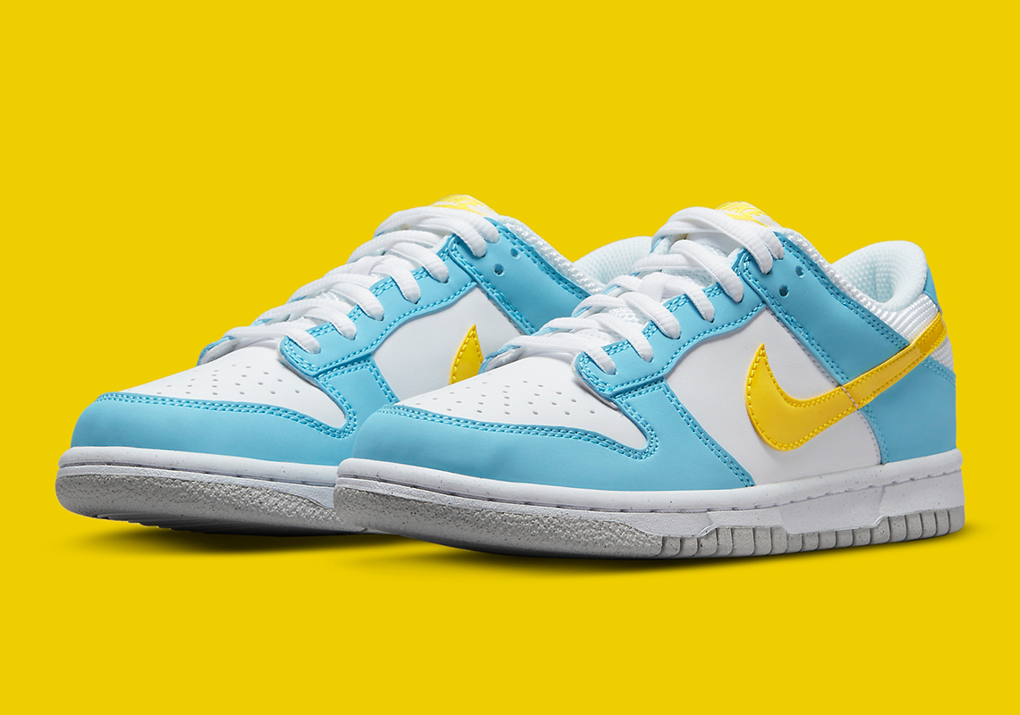 Nike Dunk Low Gs Next Nature Blue Yellow Dx3382 400 2