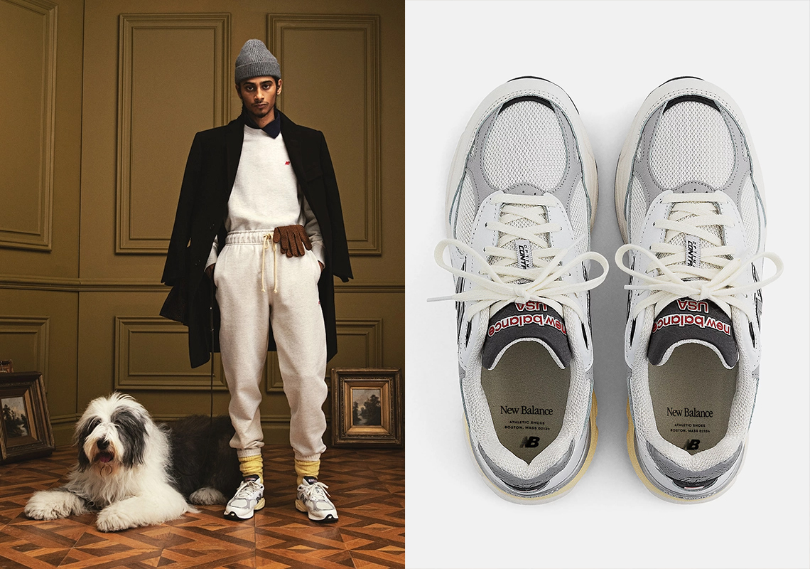 New Balance 990v3 Made In USA By Teddy Santis Delivered In “Sea Salt” Leather