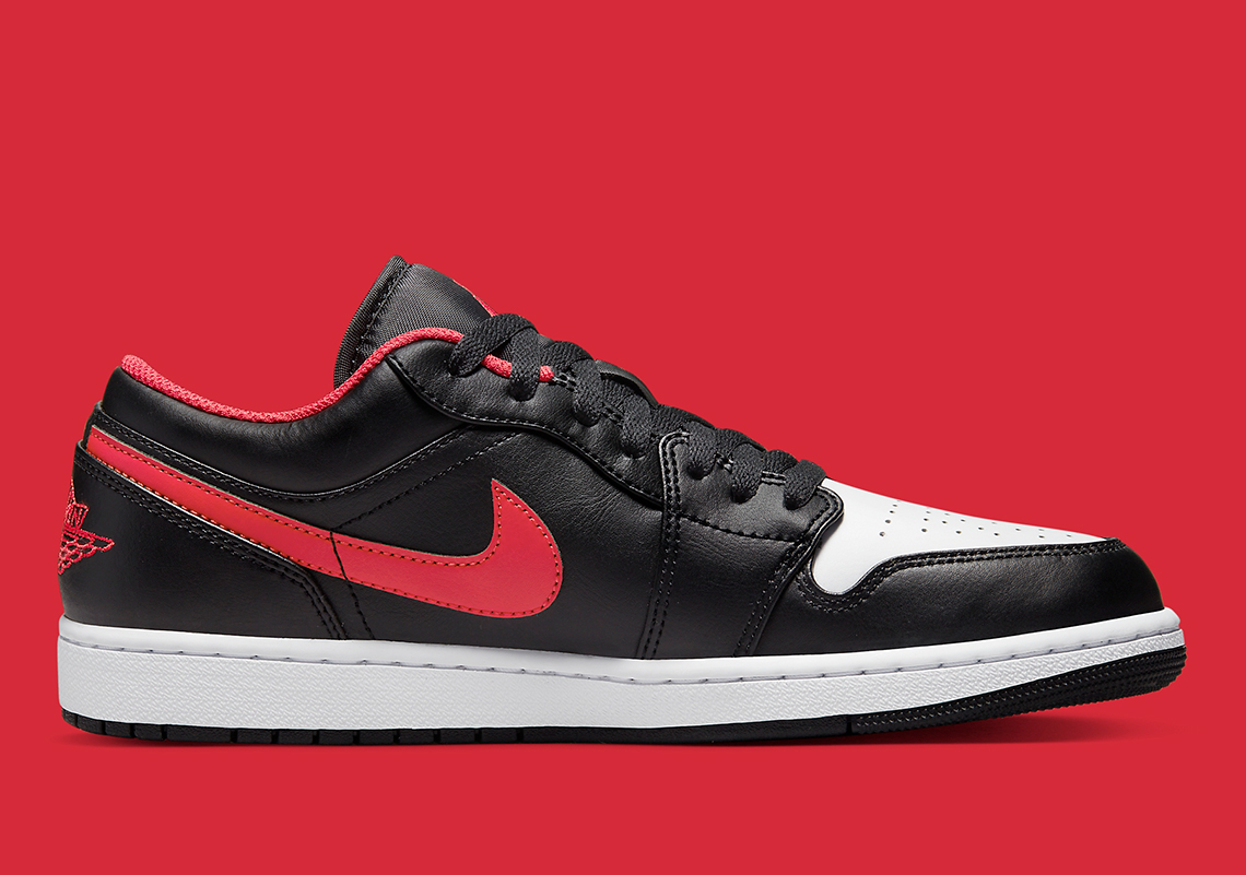 Air Jordan 1 Low Black Red 553558 063 2