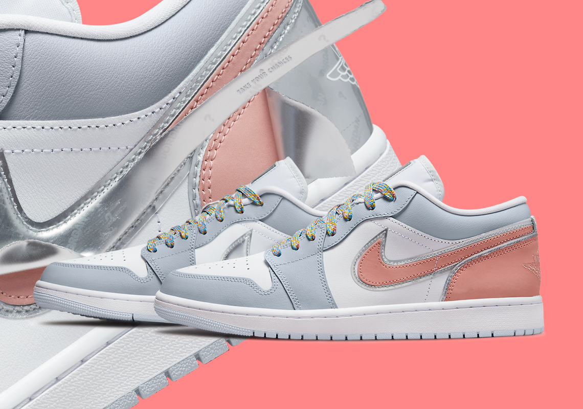 This Air Jordan 1 Low Hides Mystery Color Underneath Silver Layers