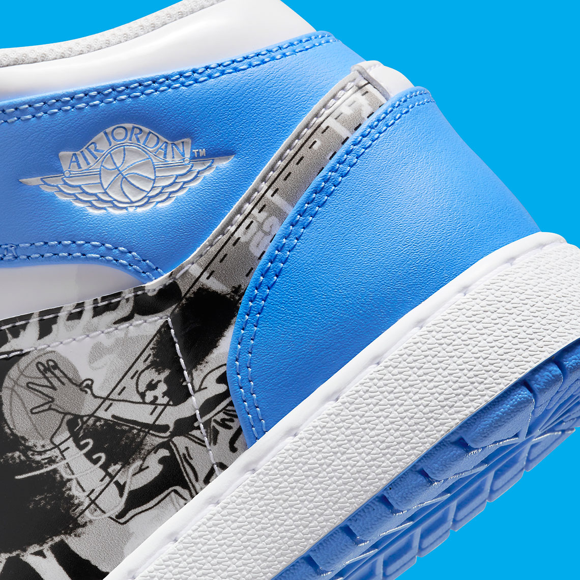 Air Jordan 1 Mid Gs Graffiti Basketball Net Dr6492 100 5
