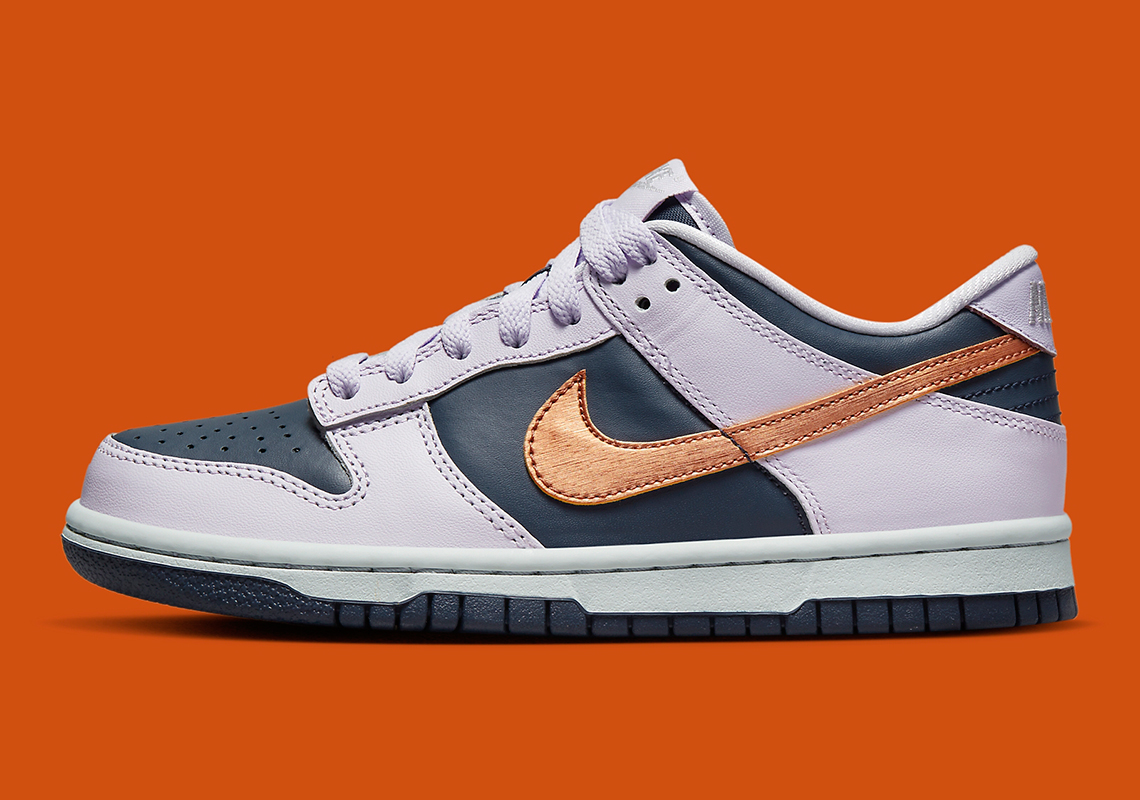 Nike Dunk Low Gs Copper Swoosh Dx1663 400 6