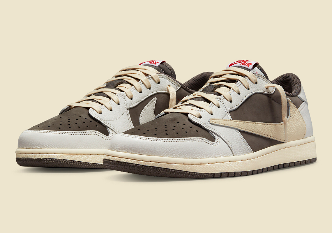 Official Images Of The Travis Scott x Air Jordan 1 Low OG “Reverse Mocha”