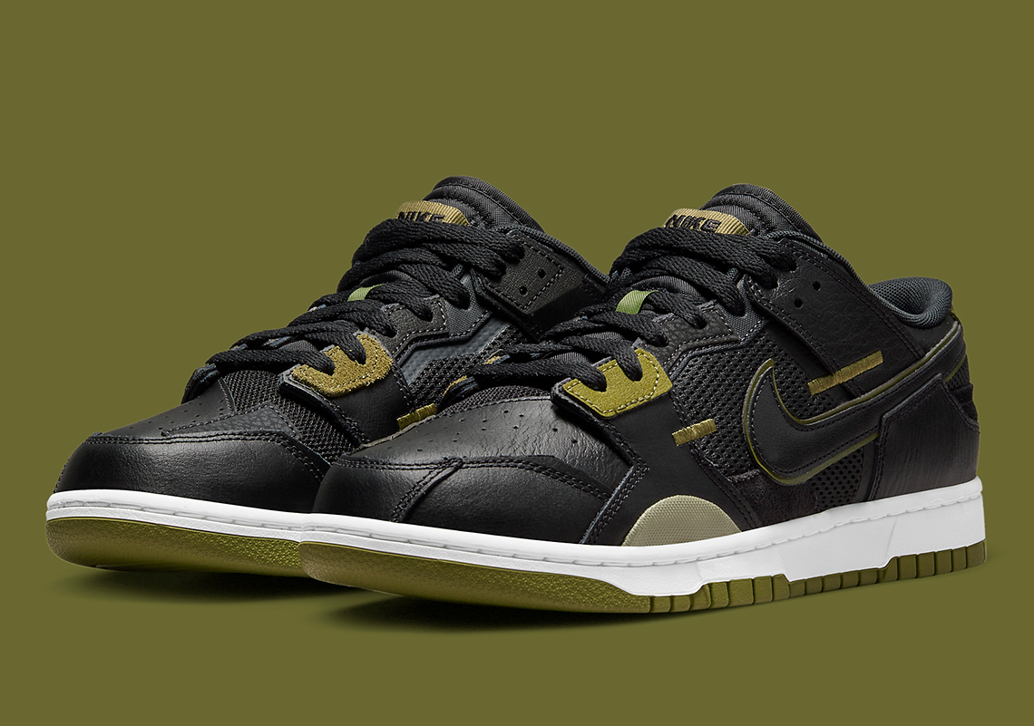 Nike Dunk Low Scrap Black Olive Dm0128 001 6