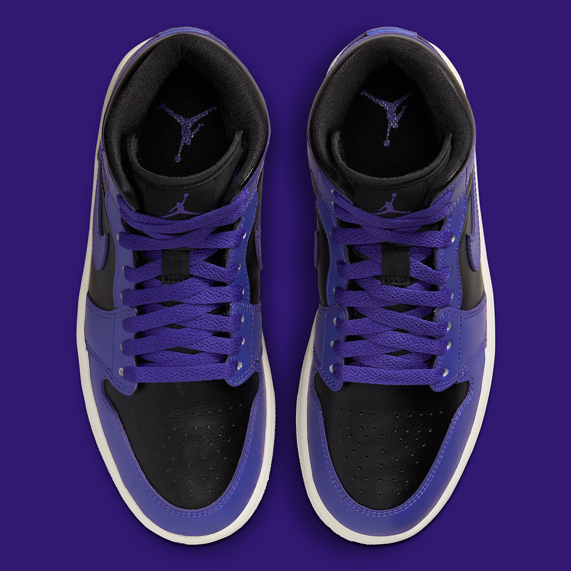 Air Jordan 1 Mid Purple Black Bq6472 051 3