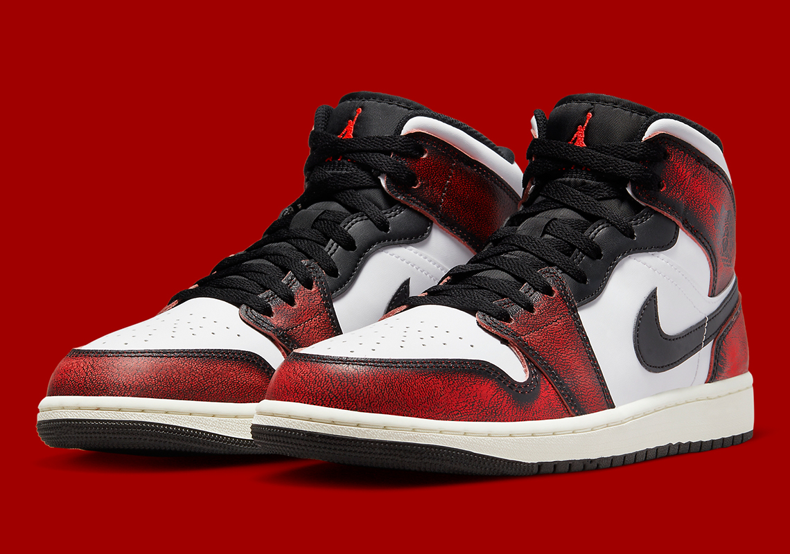 Air Jordan 1 Mid Wear Away Infrared 23 Dv9565 006 1