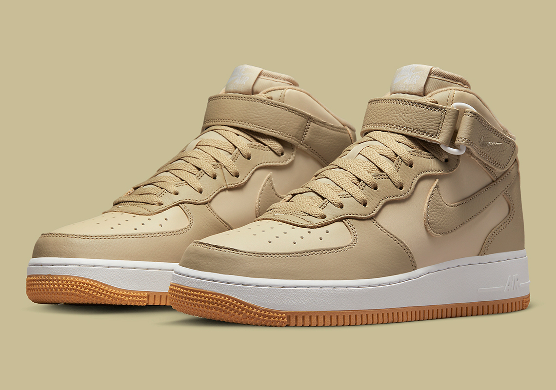 Nike Air Force 1 Mid Gets A "Limestone" Look