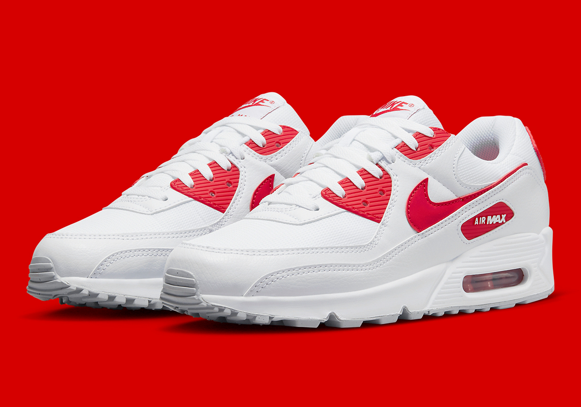 The Nike Air Max 90 Cleans Up In “Fire Red”