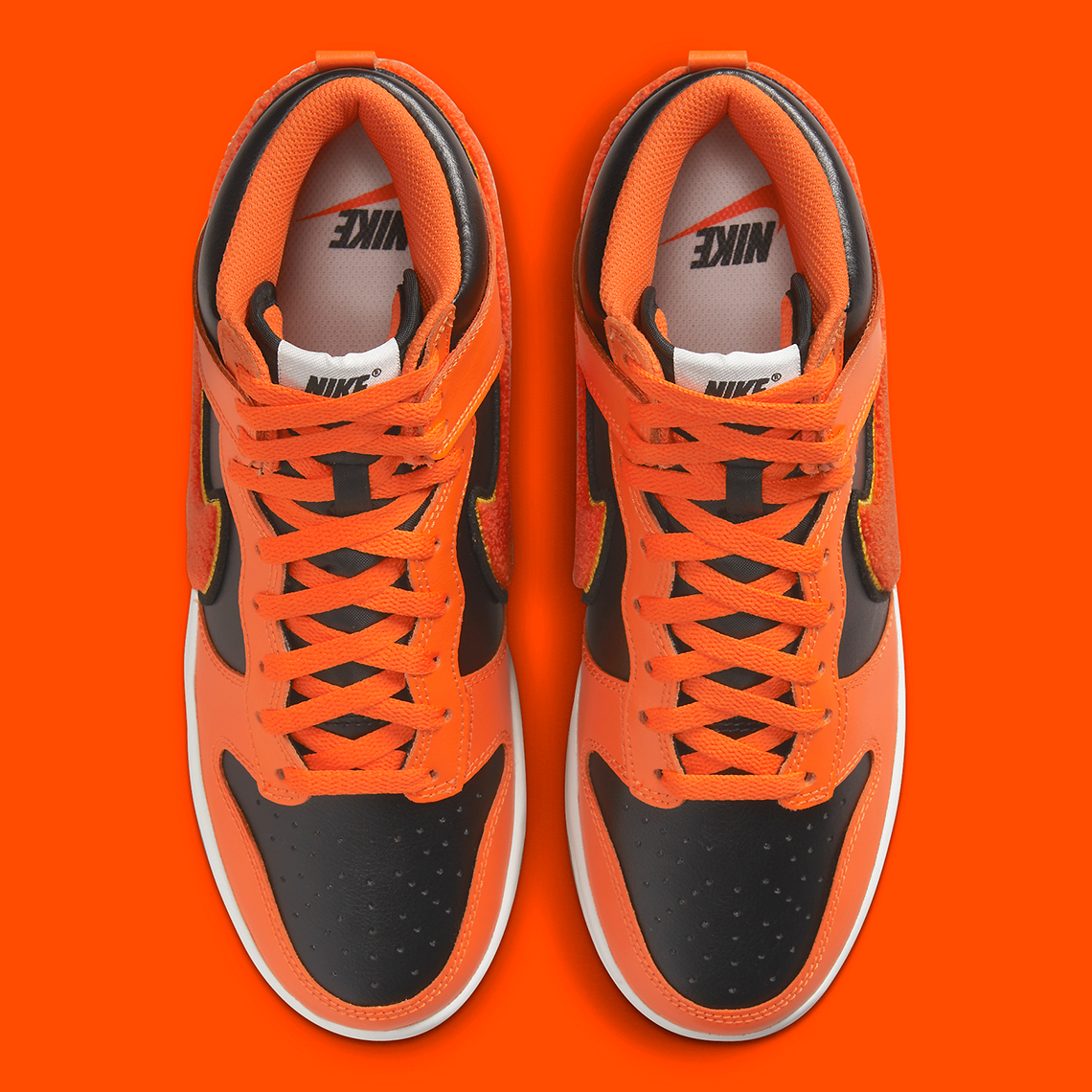 Nike Dunk High Chenille Swoosh Orange Dr8805 002 1