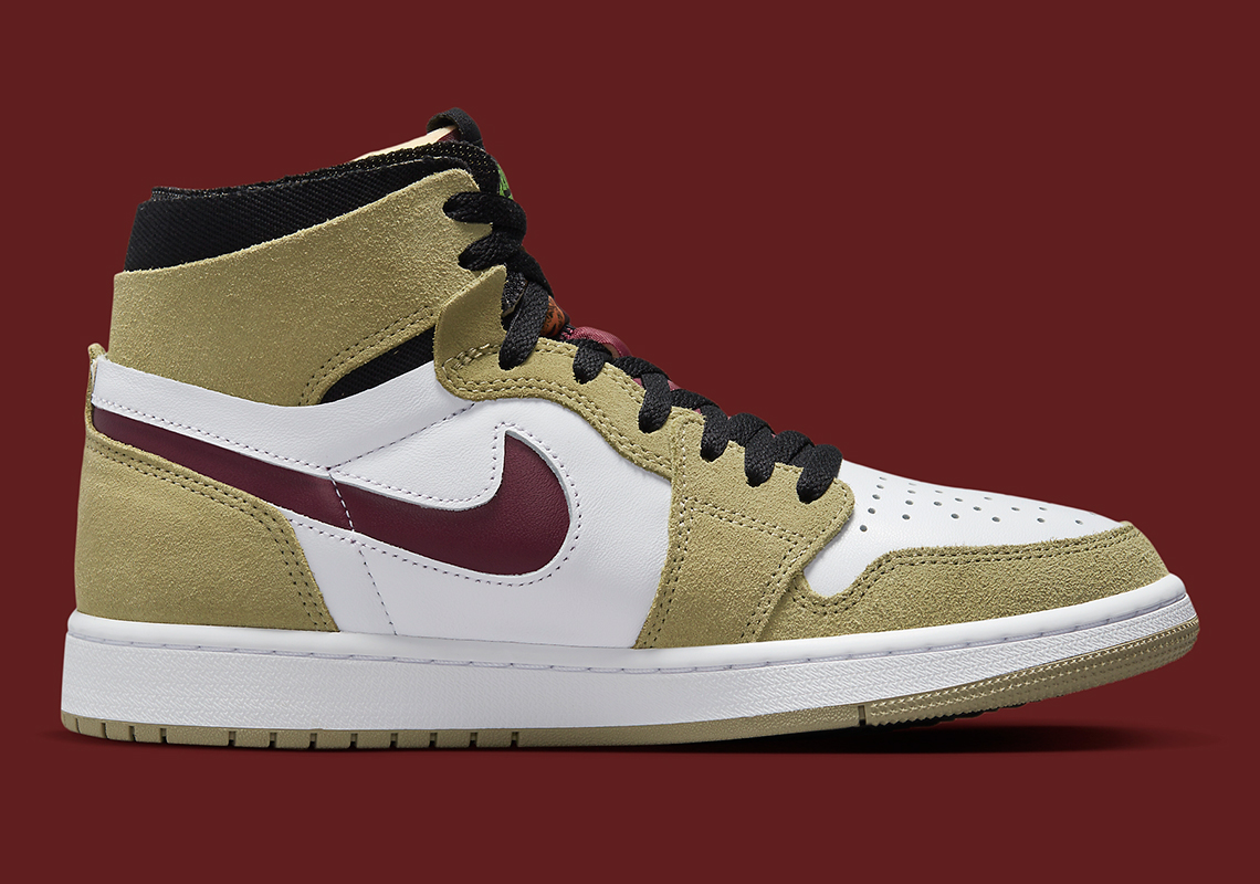 Air Jordan 1 Zoom Cmft Khaki Maroon Ct0978 203 1
