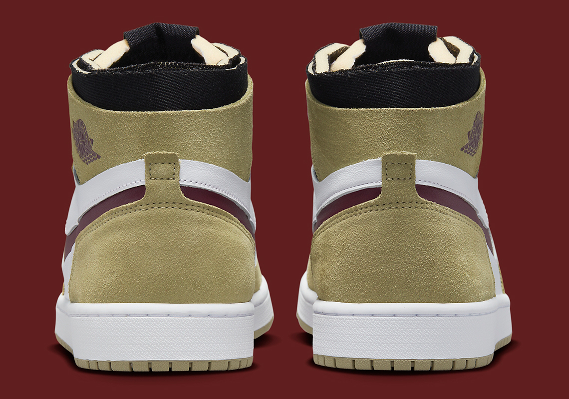 Air Jordan 1 Zoom Cmft Khaki Maroon Ct0978 203 9
