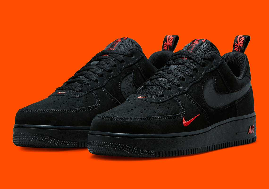 Nike Air Force 1 Low Black Orange Nike Air Force 1 Low Black Orange Dz4514 001 3
