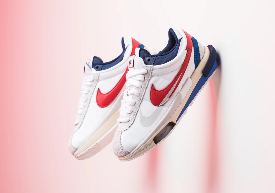 Where To Buy The sacai x Nike Zoom Cortez 4.0 "White/University Red"