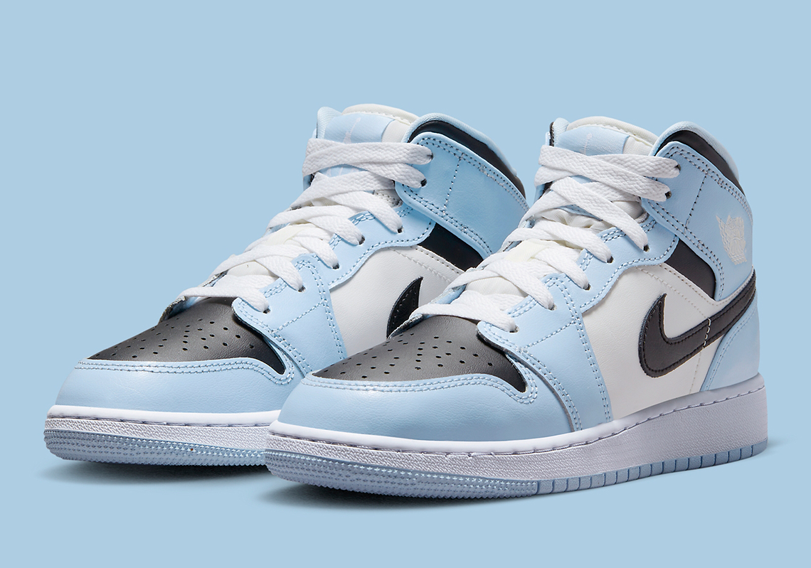 The Air Jordan 1 Mid GS Receives A Cool Wave of "Ice Blue"