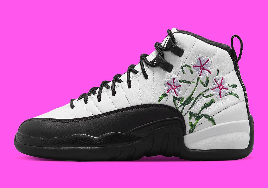 Air Jordan 12 Gs Floral Dr6956 100 2