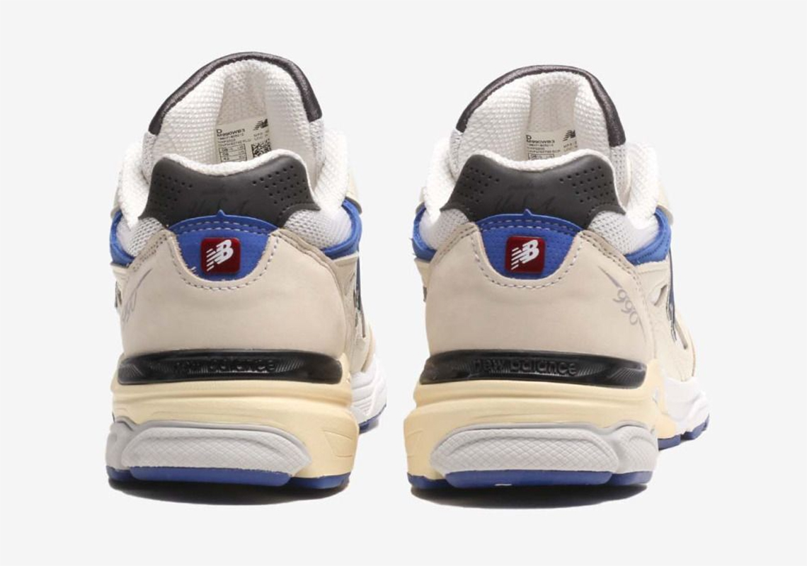 New Balance 990v3 White Cream Royal M990wb3 3