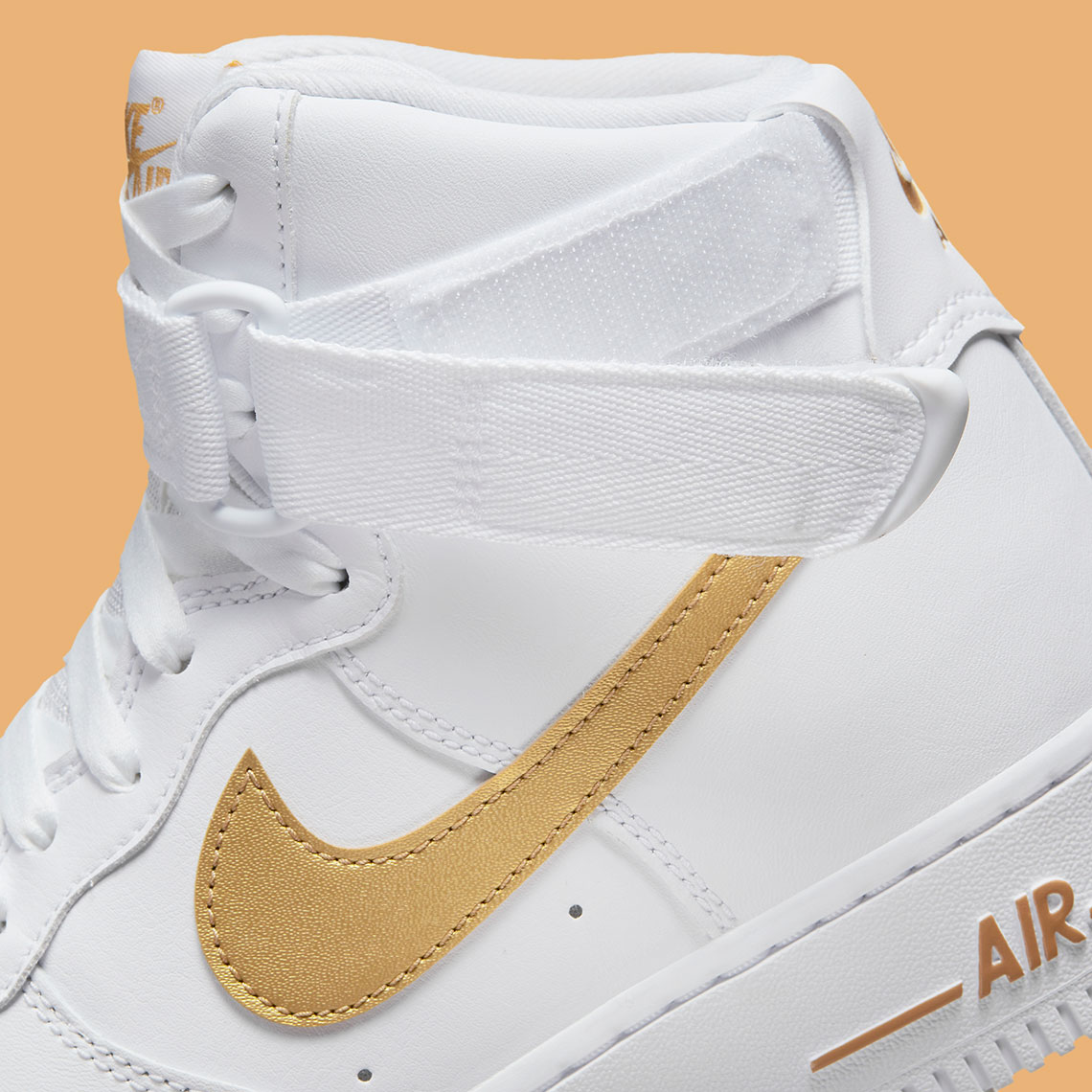 Nike Air Force 1 High Womens White Metallic Gold Dd9624 103 5
