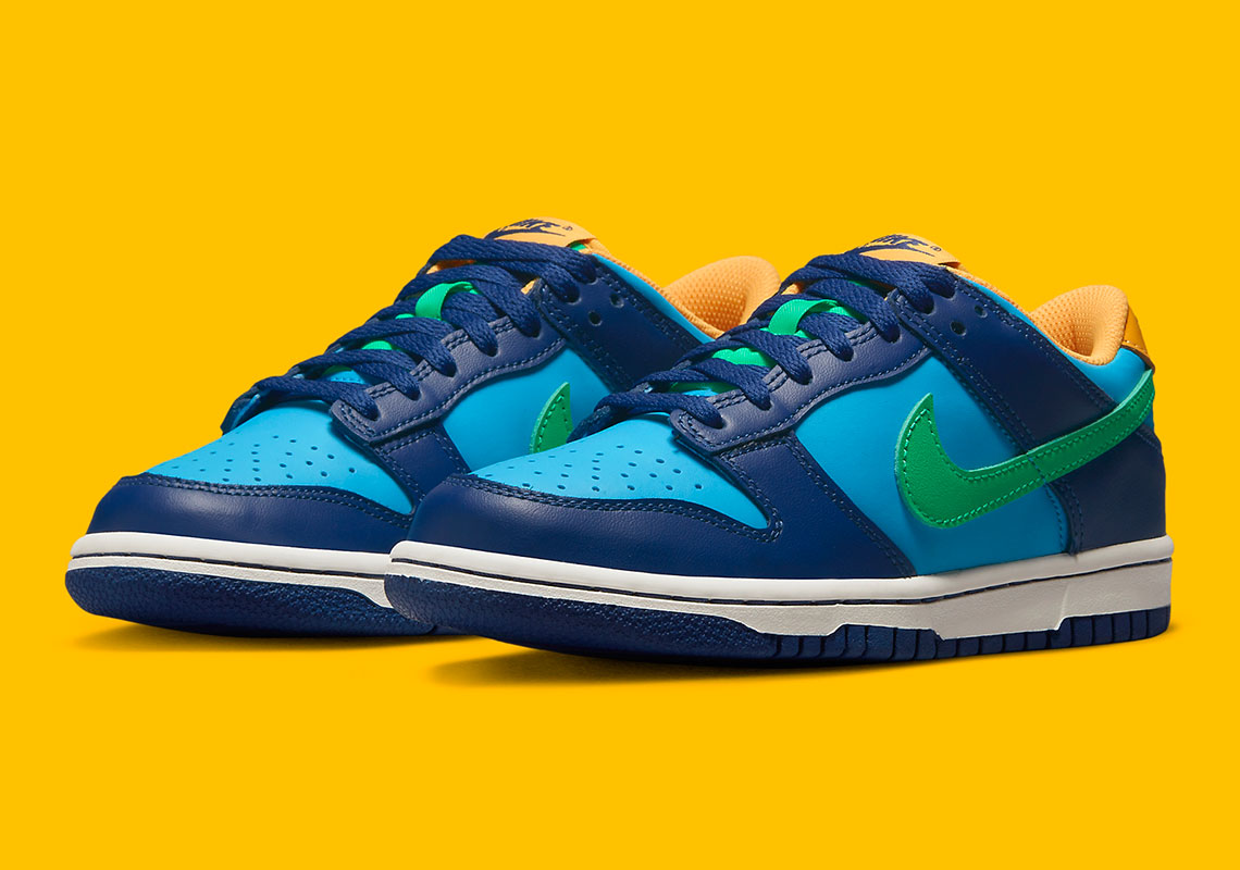 Energetic Hoops Themes Appear On This Kid's Nike Dunk Low