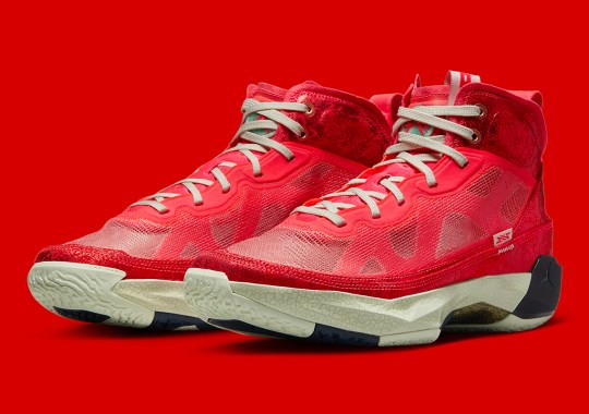 The Air Jordan 37 “Rui Hachimura” Features Bold Red Flair And Cracked Detailing