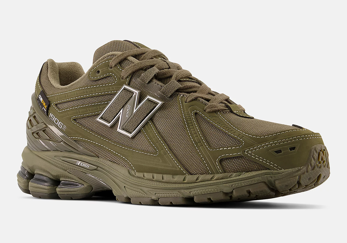 Olive Tones Coat The New Balance 1906R's Cordura Fabric Tooling