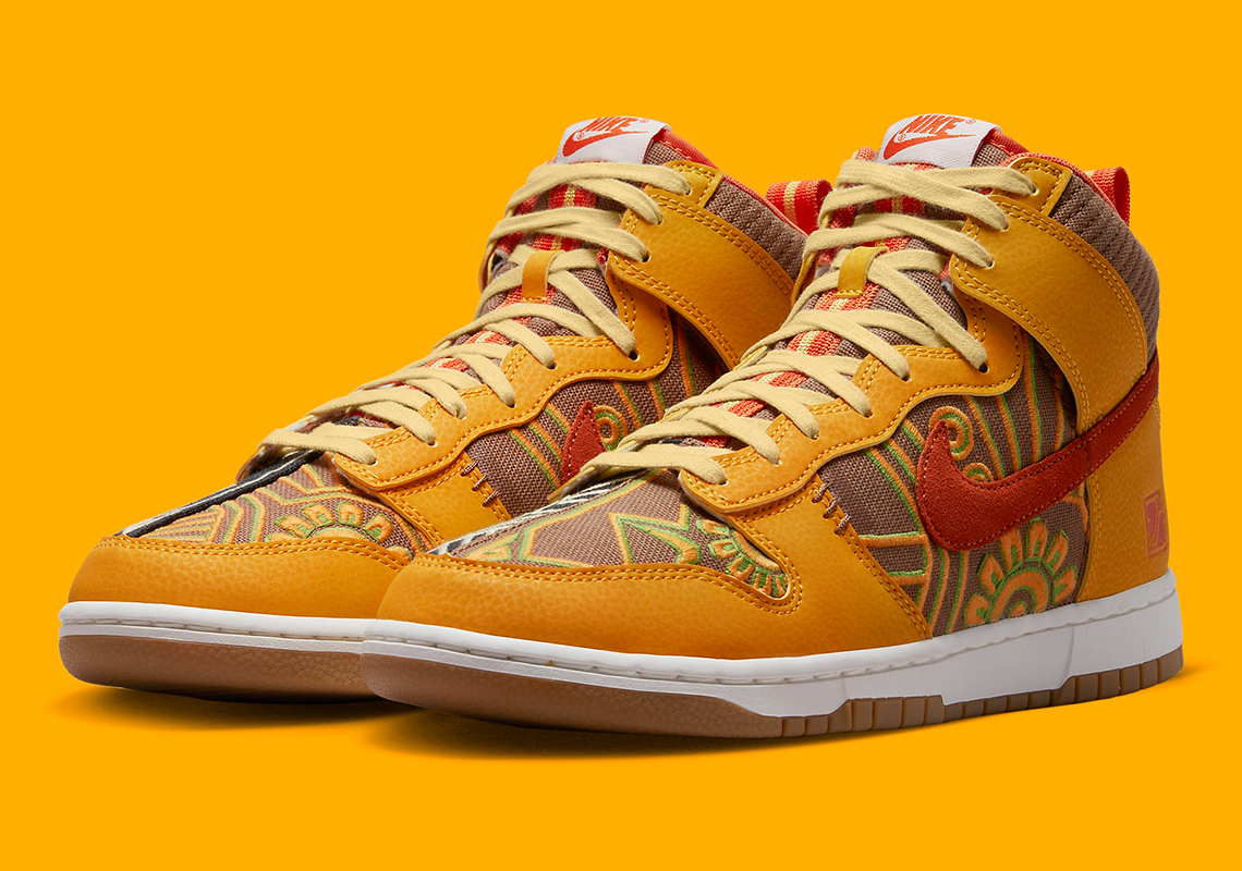 The Nike Dunk High "Somos Familia" Boasts Decorative Textiles