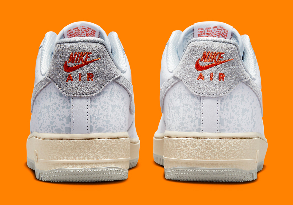 Nike Air Force 1 Low Splatter White Grey Orange Fd9758 100 8