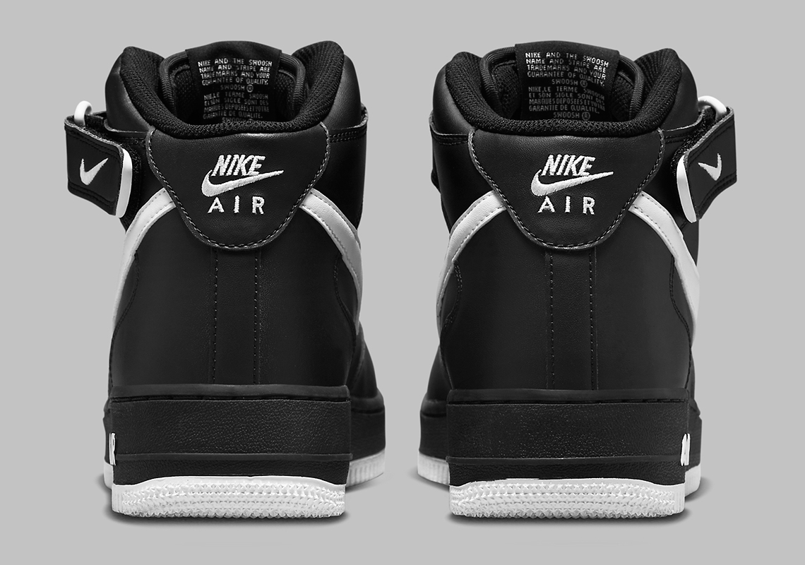 Nike Air Force 1 Mid Black White Dv0806 001 1